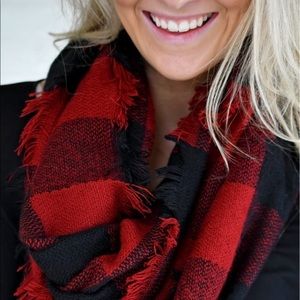 Buffalo plaid infinity scarf